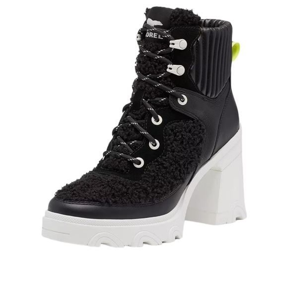 NEW Sorel Brex Heel Cozy Lace Block Heel Waterproof Bootie size 7 - Picture 2 of 10